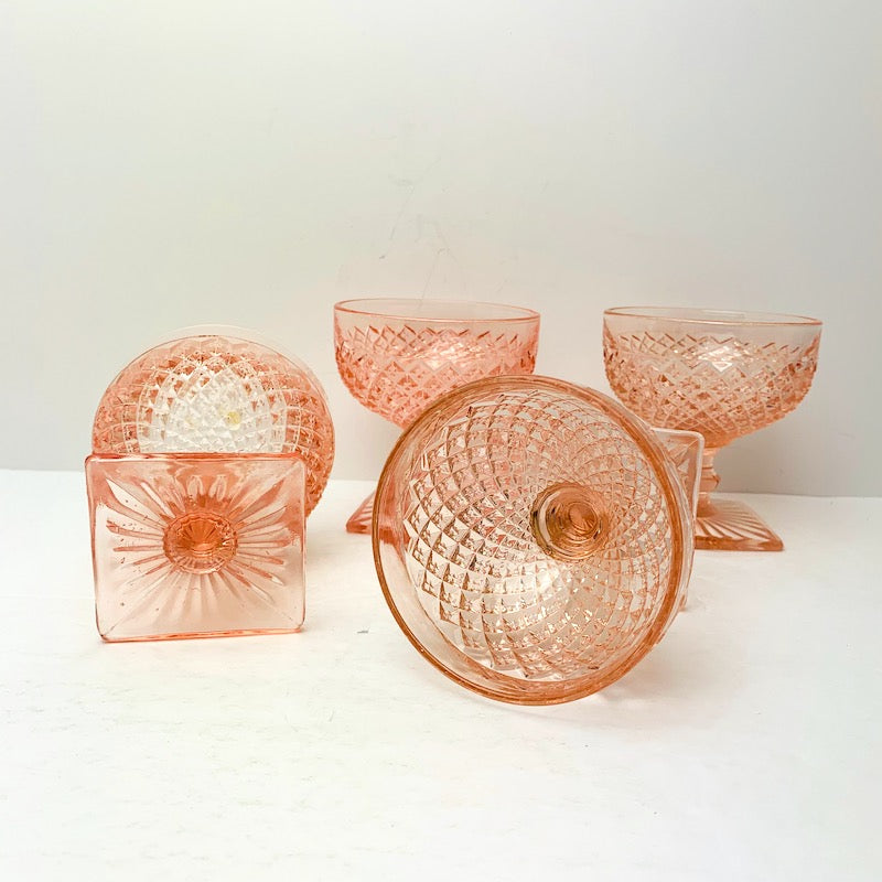 Depression Glass Dessert Dishes in Miss America Pattern