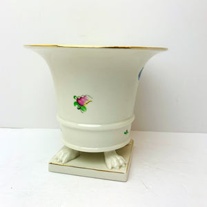 Herend Fine Porcelain Footed Floral Vase