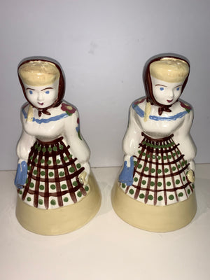 Antique Hand Painted California Cleminsons Porcelain Shakers