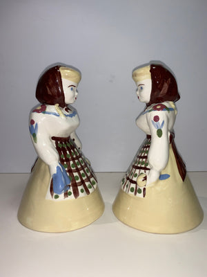 Antique Hand Painted California Cleminsons Porcelain Shakers