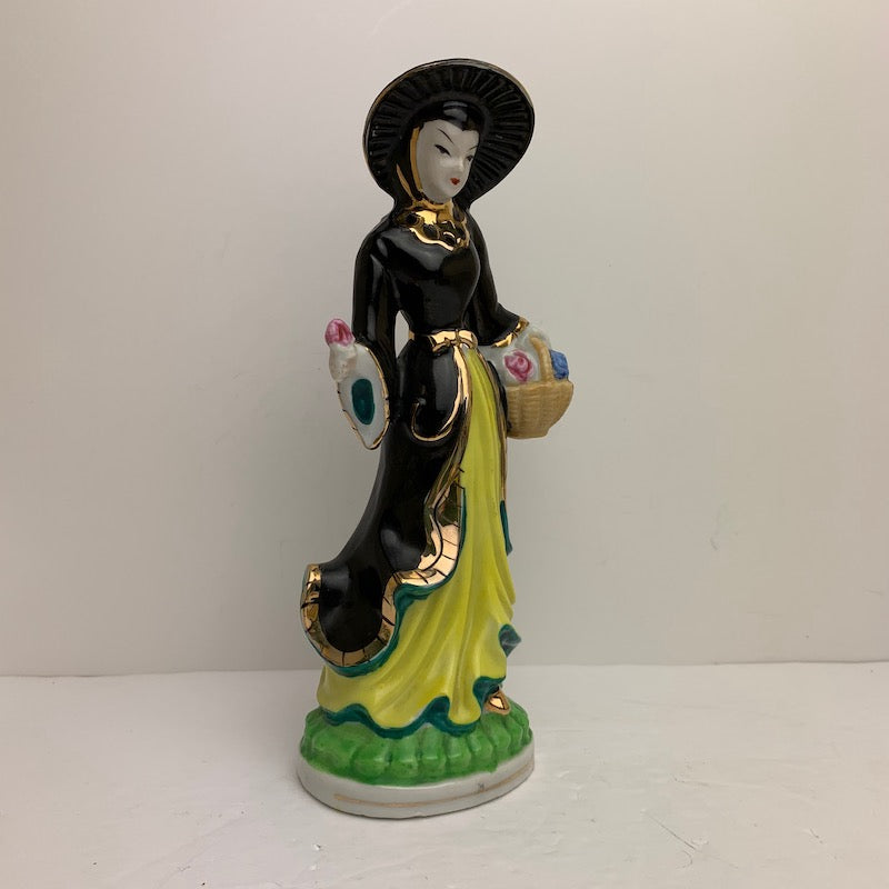 Occupied Japan Lady in Black Figurine